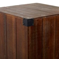 Brand new 🥰 Olivia & May Set of 5 Farmhouse Wood Pedestal Tables Brown - Olivia & May 🔥 -End And Side Tables shop unnamed file 604