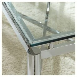 Discount 💯 Steve Silver Co. Nova End Table Chrome and Glass - Steve Silver 💯