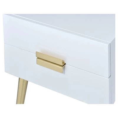 Cheap π€© End Table White Gold - Acme Furniture β 4 Cheap π€© End Table White Gold - Acme Furniture β - Image 2