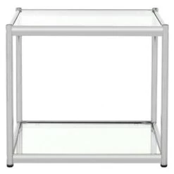 Best deal 💯 Lilias Glass End Table Chrome - Safavieh 🎁 -End And Side Tables shop unnamed file 6102