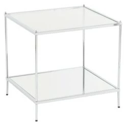 Budget ✨ Benton Glam Mirrored End Table - Chrome - Aiden Lane ⌛ -End And Side Tables shop unnamed file 6124