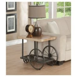 New 🎉 End Table Oak Gray - Acme Furniture 🎁
