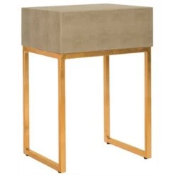 Brand new 👍 End Table Light Taupe - Safavieh ✔️ -End And Side Tables shop unnamed file 6135