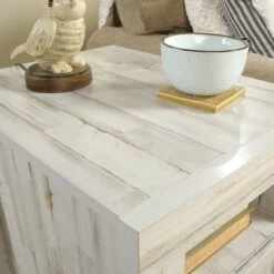 Coupon 😍 Dakota Pass End Table White Plank - Sauder ❤️ -End And Side Tables shop unnamed file 6147
