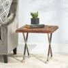 Deals ⭐ Treutlen Handcrafted Boho Wooden End Table Natural/Silver - Christopher Knight Home 👍 -End And Side Tables shop unnamed file 6161