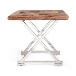 Deals ⭐ Treutlen Handcrafted Boho Wooden End Table Natural/Silver - Christopher Knight Home 👍 -End And Side Tables shop unnamed file 6163