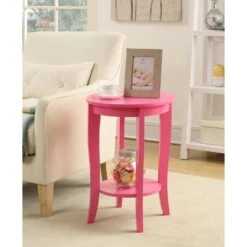 Top 10 🛒 American Heritage Round End Table Pink - Breighton Home 🌟