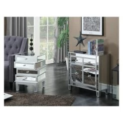 Best Sale ✨ Gold Coast J Daniels End Table Silver/Mirror - Breighton Home 👏 -End And Side Tables shop unnamed file 6201