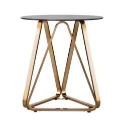 Brand new 💯 Tainbin Round End Table Champagne - Aiden Lane 🎉 -End And Side Tables shop unnamed file 6210
