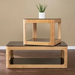 Best reviews of 🧨 Gebsdon Two-Tier End Table Natural - Aiden Lane 🥰 -End And Side Tables shop unnamed file 6231