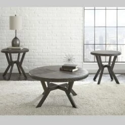Best deal 🛒 Steve Silver Co. Alamo Round End Table Gray - Steve Silver ⭐