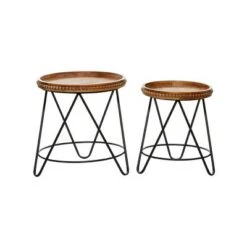 Cheapest 🤩 Olivia & May Set of 2 Modern Metal Accent Tables Brown - Olivia & May 🛒 -End And Side Tables shop unnamed file 624