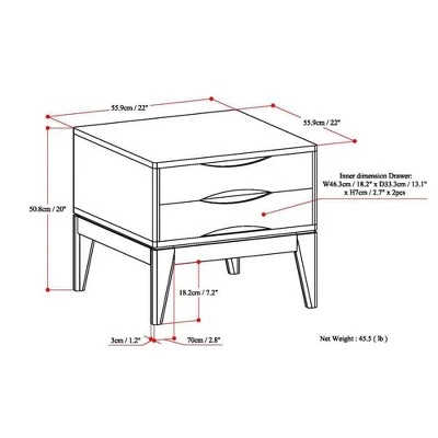 Budget π₯ 22" Pearson Solid Hardwood End Table Walnut Brown - WyndenHall β¨ 8 Budget π₯ 22" Pearson Solid Hardwood End Table Walnut Brown - WyndenHall β¨ - Image 6