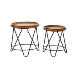 Cheapest 🤩 Olivia & May Set of 2 Modern Metal Accent Tables Brown - Olivia & May 🛒 -End And Side Tables shop unnamed file 625