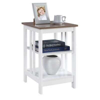 New β€οΈ Mission End Table with Shelves Driftwood/White - Breighton Home π€© 4 New β€οΈ Mission End Table with Shelves Driftwood/White - Breighton Home π€© - Image 2