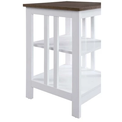 New β€οΈ Mission End Table with Shelves Driftwood/White - Breighton Home π€© 5 New β€οΈ Mission End Table with Shelves Driftwood/White - Breighton Home π€© - Image 3
