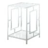 Deals 🎁 Town Square Chrome End Table Clear Glass/Chrome Frame - Breighton Home 🔥 -End And Side Tables shop unnamed file 6263
