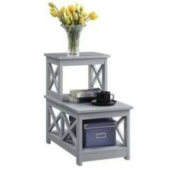 Best reviews of 🧨 Oxford 2 Step Chairside End Table Gray - Breighton Home 👏