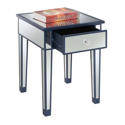 Cheapest ✨ Gold Coast Mirrored End Table with Drawer Cobalt Blue/Mirror - Breighton Home ❤️ 4 Cheapest ✨ Gold Coast Mirrored End Table with Drawer Cobalt Blue/Mirror - Breighton Home ❤️ - Image 2