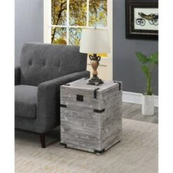 Flash Sale 😀 Laredo Storage Trunk End Table Weathered Gray - Breighton Home 😉