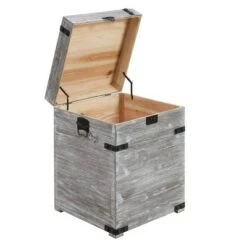 Flash Sale 😀 Laredo Storage Trunk End Table Weathered Gray - Breighton Home 😉 -End And Side Tables shop unnamed file 6297