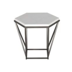 Brand new 🔔 Corvus Marble Top End Table White - Steve Silver Co. 🛒 -End And Side Tables shop unnamed file 6329