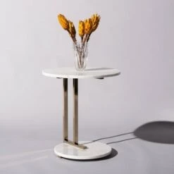 Best reviews of 🌟 Aphrodite Marble End Table Gold - Safavieh 🧨