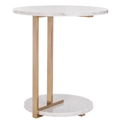 Best reviews of π Aphrodite Marble End Table Gold - Safavieh 𧨠4 Best reviews of π Aphrodite Marble End Table Gold - Safavieh 𧨠- Image 2
