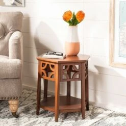 Wholesale 🎁 Connr Hexagon End Table- Brown - Safavieh 😉