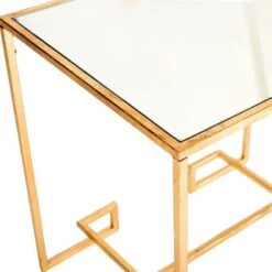 New ⭐ Seamus End Table - Gold with Mirror - Safavieh 🧨 -End And Side Tables shop unnamed file 6369