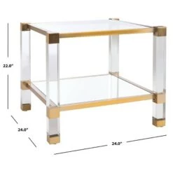 Coupon 🎉 Angie Acyrlic End Table Brass - Safavieh 😍 -End And Side Tables shop unnamed file 6387