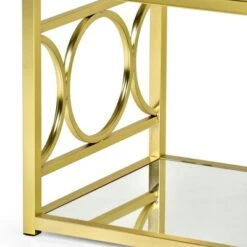 Budget 🤩 Steve Silver Co. Olympia End Table Glass Iron and Chrome - Steve Silver ✔️