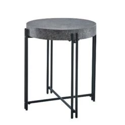Flash Sale 🛒 Morgan Round End Table Gray - Steve Silver Co. 😍 -End And Side Tables shop unnamed file 6413