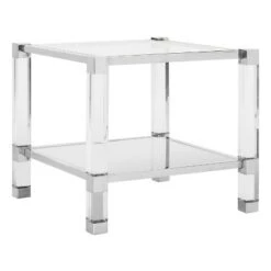 Hot Sale 👍 Angie Acyrlic End Table Silver - Safavieh ⌛