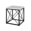 Coupon ✔️ Skyler Marble Top Square End Table White/Black - Steve Silver Co. ⌛ -End And Side Tables shop unnamed file 6438