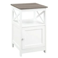 Top 10 🔥 Oxford End Table with Storage Cabinet and Shelf - Breighton Home Espresso ✔️ -End And Side Tables shop unnamed file 6451