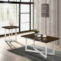 New π€© Bedlin Coffee and End Tables Set Oak - miBasics β
