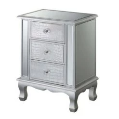 Coupon 🧨 Breighton Home Gold Coast Vineyard 3 Drawer Mirrored End Table - Johar Furniture Silver/clear 😉 -End And Side Tables shop unnamed file 6497