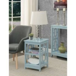 Coupon 😉 Town Square End Table with Shelves Sea Foam - Breighton Home 🥰