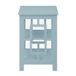 Coupon 😉 Town Square End Table with Shelves Sea Foam - Breighton Home 🥰 -End And Side Tables shop unnamed file 6544