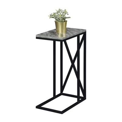 New π Tucson C End Table Gray Faux Marble/Black - Breighton Home π 4 New π Tucson C End Table Gray Faux Marble/Black - Breighton Home π - Image 2
