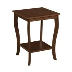 Outlet 🎁 American Heritage Square End Table with Shelf - Breighton Home White 🧨 -End And Side Tables shop unnamed file 6554