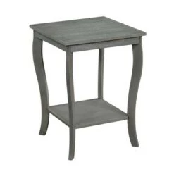 Outlet 🎁 American Heritage Square End Table with Shelf - Breighton Home White 🧨 -End And Side Tables shop unnamed file 6556