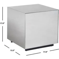 Buy 🎉 Watson Reflective End Table - Silver - Safavieh ⌛ -End And Side Tables shop unnamed file 6581