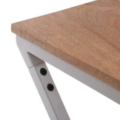 Discount 🔔 Mccravy Handcrafted Boho Z Shaped End Table Natural/White - Christopher Knight Home 🔥 -End And Side Tables shop unnamed file 6589