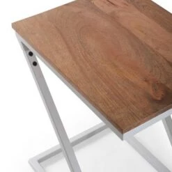 Discount 🔔 Mccravy Handcrafted Boho Z Shaped End Table Natural/White - Christopher Knight Home 🔥 -End And Side Tables shop unnamed file 6590