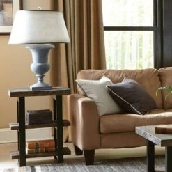 Coupon 😀 3pc 42" Pomona Living Room Set with Lift Top Coffee Table and Two End Tables with Shelves Rustic Natural - Alaterre Furniture 👏 -End And Side Tables shop unnamed file 661