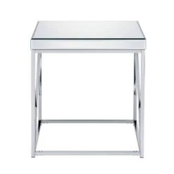 Flash Sale ⭐ Evelyn Mirror Top End Table Chrome - Steve Silver Co. 🧨
