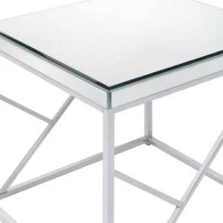 Flash Sale ⭐ Evelyn Mirror Top End Table Chrome - Steve Silver Co. 🧨 -End And Side Tables shop unnamed file 6615