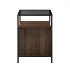 Cheap 🎉 Hatwell Single Fluted Door End Table - Saracina Home Dark Walnut 🔔 -End And Side Tables shop unnamed file 6629
